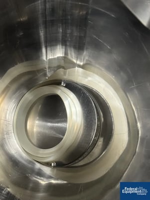 Bohle, 600 liter bin, Stainless Steel, top cover with internal baffles, bottom outlet valve, on cart - Image 8