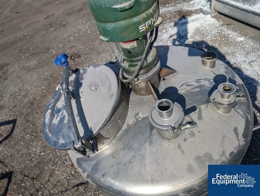 Letco Industries Mixing Tank, Stainless Steel, Dish top and sloped bottom, 2017 - Image 8