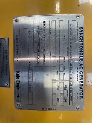 1300 KW, 1800 RPM, Kato #AA29006000, generator end, 346/600 Volts, sound attenuated enclosure 00, 2013 - Image 7