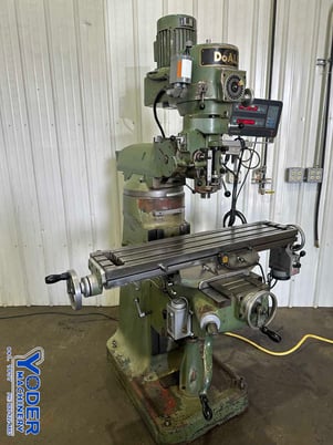 DoAll #GPM-200V, ram type vertical type mill, 9" x42" table, 2 HP, AcuRite III 2-Axis digital read out - Image 3