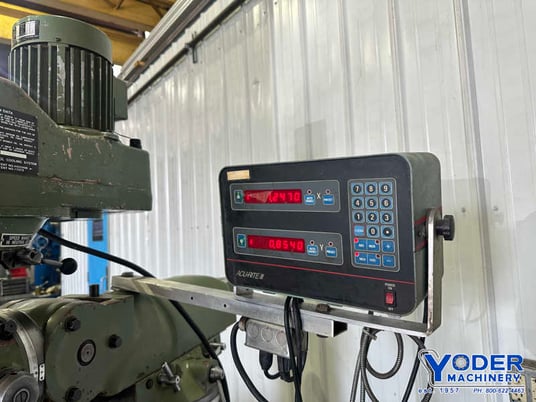 DoAll #GPM-200V, ram type vertical type mill, 9" x42" table, 2 HP, AcuRite III 2-Axis digital read out - Image 5