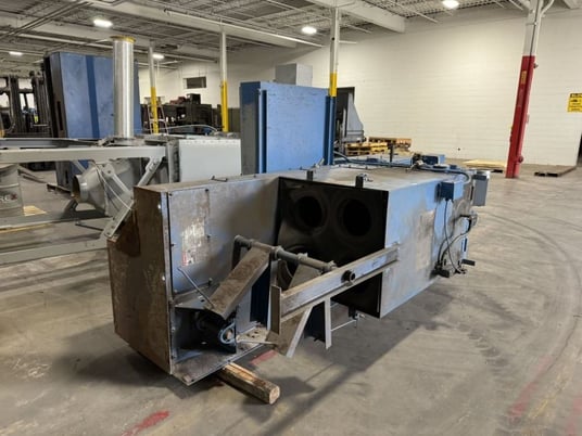 48" Wheelabrator #WMT-48, Shot Blast Table, 2 Wheels, 60" Work Height, Integral Dust Collector, 2007 - Image 2