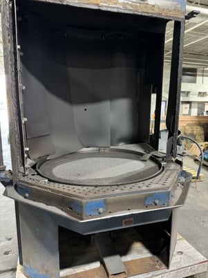 48" Wheelabrator #WMT-48, Shot Blast Table, 2 Wheels, 60" Work Height, Integral Dust Collector, 2007 - Image 6