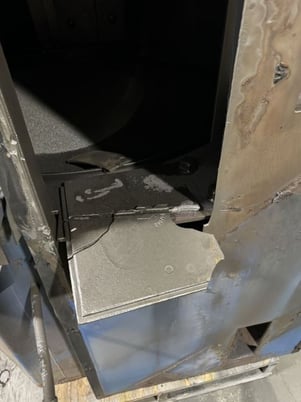 48" Wheelabrator #WMT-48, Shot Blast Table, 2 Wheels, 60" Work Height, Integral Dust Collector, 2007 - Image 10