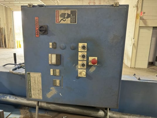 48" Wheelabrator #WMT-48, Shot Blast Table, 2 Wheels, 60" Work Height, Integral Dust Collector, 2007 - Image 11