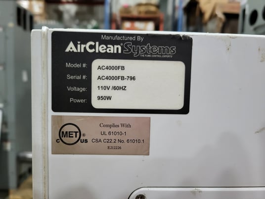 Airclean Technologies Systems #AC4000FB, Portable Filter Box, 950 Watts, 110V, 6 filters, 900 cfm - Image 2