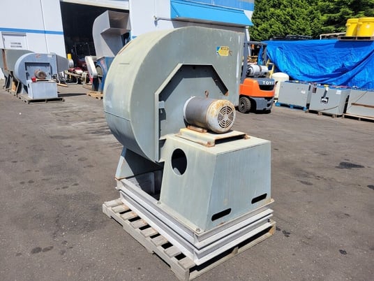 5600 cfm, Hartzell #031-24BCL4, Backward Curved Centrifugal Fan, 24" fan, 5 HP, 1170 RPM, 230/460 V, 1989 - Image 9