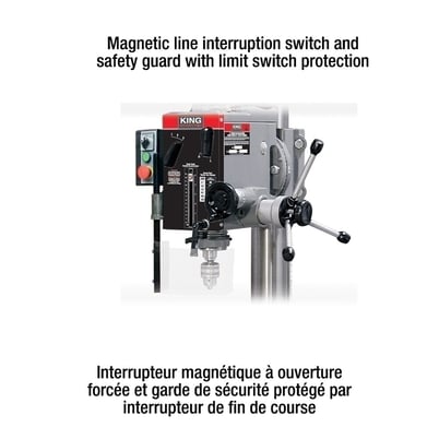 King Canada #KC-40HC-6, Gearhead Milling Drilling Machine, 6-1/4" cross travel, 23" x 7-1/2" table, 600 V, 2 - Image 2