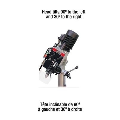 King Canada #KC-40HC-6, Gearhead Milling Drilling Machine, 6-1/4" cross travel, 23" x 7-1/2" table, 600 V, 2 - Image 3