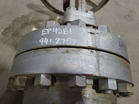 8" Crane #761/2XUF, Gate Valve, Class 600, 1480 psi, WCB Carbon Steel body, CR13 stem, HF Seat - Image 5