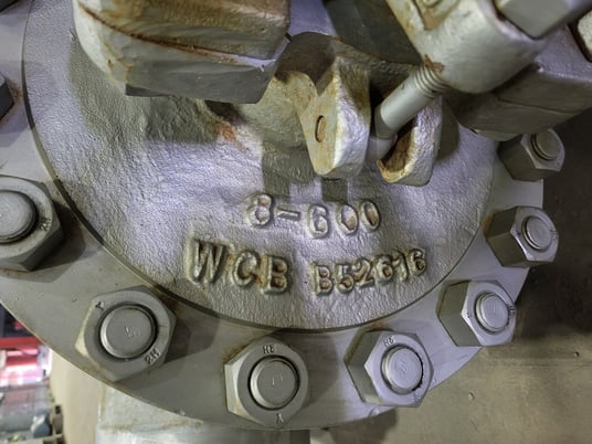 8" Crane #761/2XUF, Gate Valve, Class 600, 1480 psi, WCB Carbon Steel body, CR13 stem, HF Seat - Image 6