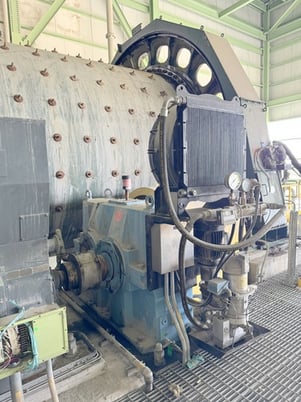 12' x 21' Metso, ball mill, air clutch, rubber liners, gearbox cooler, 1600 HP, 1186 RPM (2 available) - Image 7