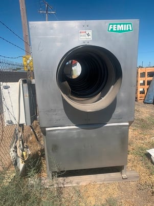 FEMIA rotary screen, 24" dia. x 8' long drum with 6' screening area, 3/16" wide zig zag openings - Image 2