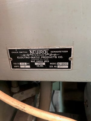 Arter #D-12, 13" magnetic chuck, vari-speed, tilt table, 16" wheel, 7-1/2 HP, motor driven coolant, excellent - Image 7