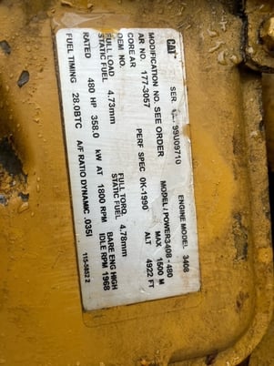420 HP Caterpillar #3408, Marine diesel engine - Image 1