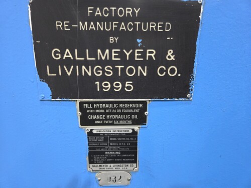 Gallmeyer & Livingston #550, hydraulic surface grinder, #17018 - Image 3