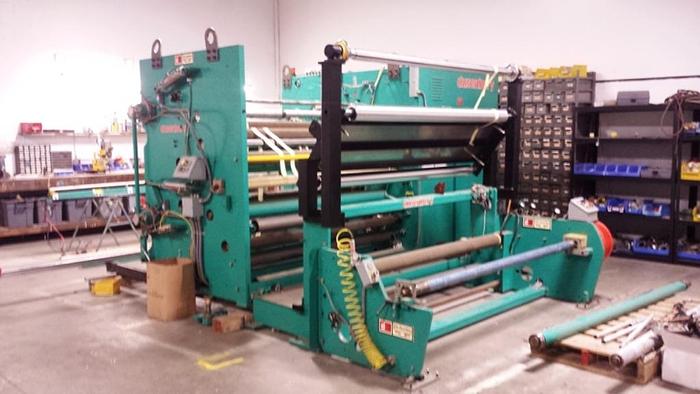 Dusenbery #335-Turret, duplex turret slitter, 1500 FPM, Allen Bradley Panelview 1000 color touch, 2000 - Image 2