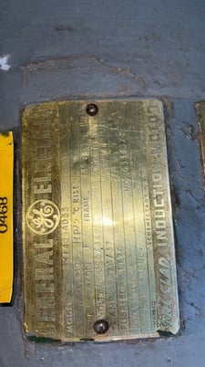 75 HP 1170 RPM General Electric, Frame 405S, DP, 230/460 Volts - Image 2