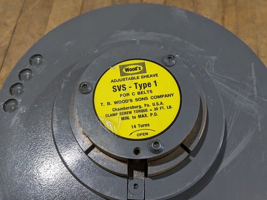 TB Woods #SVS112C4238, Variable Pitch Pulley C Belts 4 Groove 2-3/8" Bore - Image 3