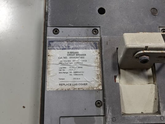 GE #AQF3368JBX A Series II Panelboard, 800A 208Y/120V 3 Phase 4 Wire SKHA36AT0800 - Image 7