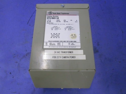 1 KVA 120/240 Primary, 12/24 Secondary, General Electric Buck Boost transformer, 9T51B0110 type QB 41.7A max - Image 1