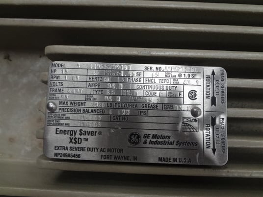 150 HP 1785 RPM U.S. / General Electric, Frame 449T/TS, TEFC, BB, 2300/4000 Volts (4 available) - Image 2