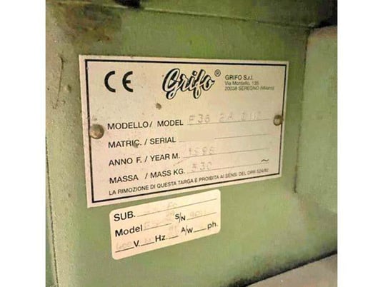 Grifo #F-36-CN2A, drill & router sharpening machine, 7-7/8" stroke, 10-1/4" length, 9-7/8" tool diameter, 1998 - Image 9