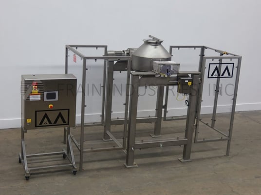 3 cu.ft. A & M #ACB30, 304 Stainless Steel double cone batch mixer, 26" dia. x 9" straight wall vessel, AB - Image 1
