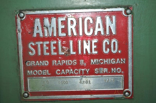4000 lb. American Steel Line #60, motorized uncoiler, 26" mandrel, 50" outside dimensions, 16"-20" ID, manual - Image 10