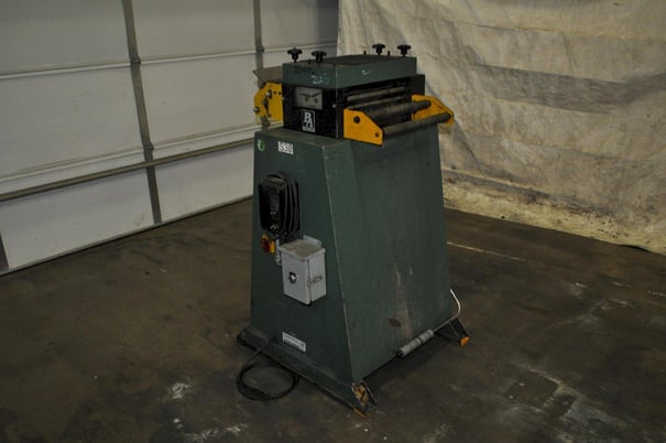 16" x .105" PA Industries, flat & shape straightener, (5) 1.5" diameter roll, entry & exit pinch rolls, loop - Image 1