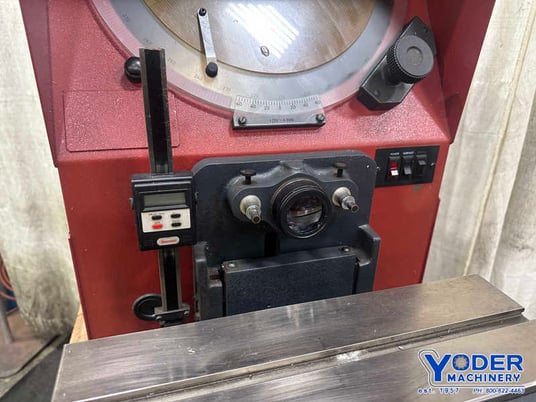 14" Starrett #HB350, comparator, 15.3" x5" table area, 10x lens, 8" horizontal/4" vertical travel, on stand - Image 3