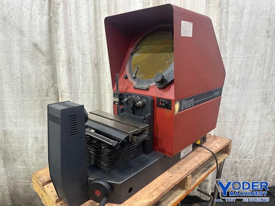 14" Starrett #HB350, comparator, 15.3" x5" table area, 10x lens, 8" horizontal/4" vertical travel, on stand - Image 8