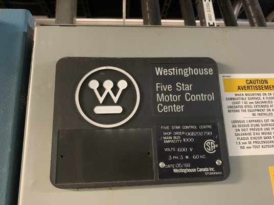 Westinghouse, five star double-sided mo, 15 Buckets, 1000 Amps, 600 V, 3 phase, 3 W., 1988 - Image 2