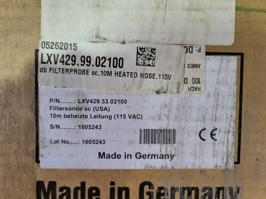 Hach, filter probe, SC 10m heated hose, 115 VAC - Image 2