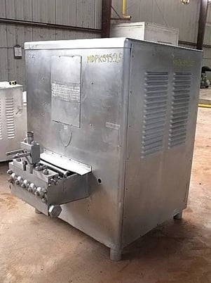 APV Crepaco #5DD, 2-stage micro shear homogenizer, 1700 gph @ 2500 psi, 5 cyl. - Image 4