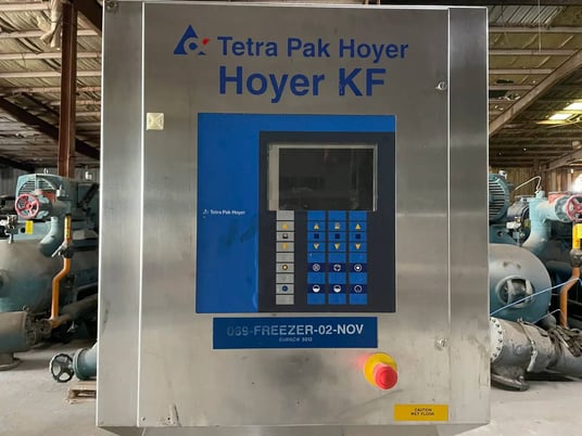 Tetra Pak Hoyer #KF-1000XC, continuous freezer, refrigeration load 9TR, (3) motors, Control panel - Image 4