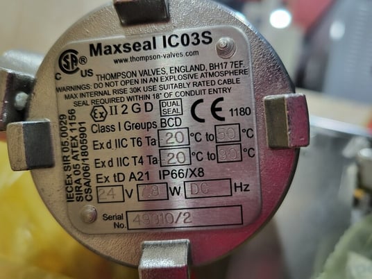 6" HP Valves/Key Valve Technologies #SDV-24100C, Parallel Slide Gate Valve w/Actuator, 1/2" NPT, 2.3" H x - Image 2