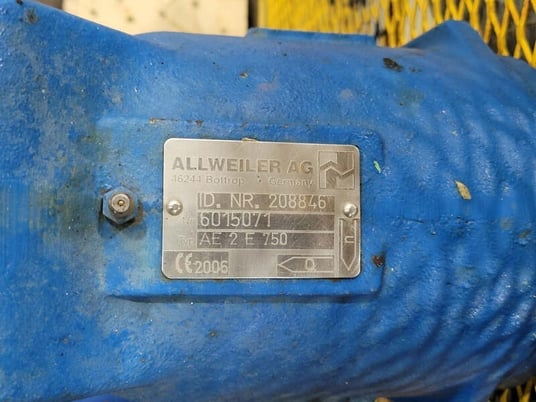 Allweiler AG #AE2E750, Eccentric Screw Pump Assembly, 2 stage pump, 10 HP, 1175 RPM, 2006 - Image 2
