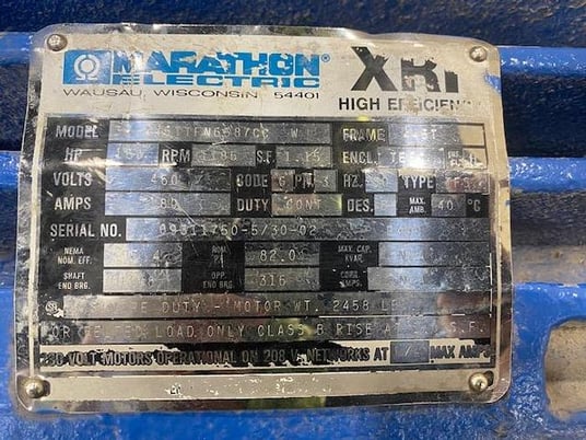 Nash #CL-3002, vacuum pump, water cooled, Marathon 150 HP motor, remanufactured 2022 - Image 5