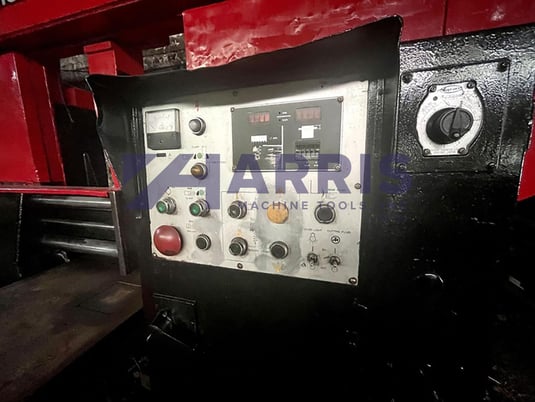 51" x 51" Amada #H-1300, horizontal band saw, 39' x 3" blade, shuttle table, 46-174 FPM, 1991 - Image 5