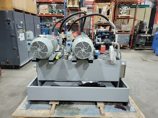 25 HP Rexon #284TD, Hydraulic Power Unit w/Radiator & Double Motors, 400 liters Tank, 3 Ph., 1765 RPM, 575 V - Image 9