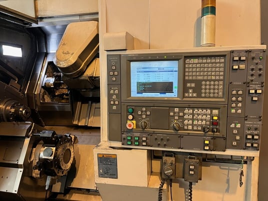 Okuma #MacTurn-250-2S/1000 Big Bore 5" Axis CNC turning center w/live milling, OSP-P100L Control, 2005 - Image 3