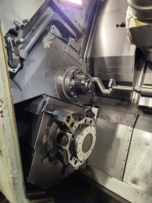 Okuma #MacTurn-250-2S/1000 Big Bore 5" Axis CNC turning center w/live milling, OSP-P100L Control, 2005 - Image 6