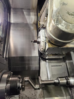 Okuma #MacTurn-250-2S/1000 Big Bore 5" Axis CNC turning center w/live milling, OSP-P100L Control, 2005 - Image 7