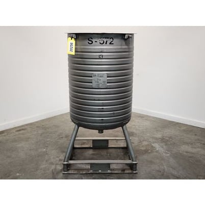 100 gallon Walker, Stainless Steel portable jacketed vertical tank kettle, 27.5" diameter, 34.5" straight - Image 2
