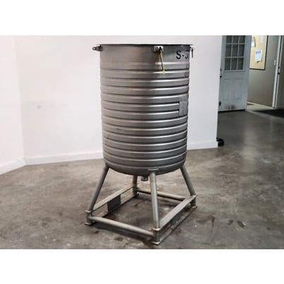 100 gallon Walker, Stainless Steel portable jacketed vertical tank kettle, 27.5" diameter, 34.5" straight - Image 3