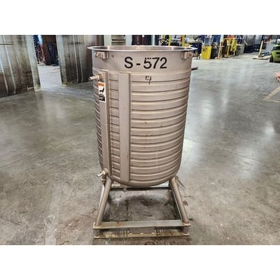 100 gallon Walker, Stainless Steel portable jacketed vertical tank kettle, 27.5" diameter, 34.5" straight - Image 4