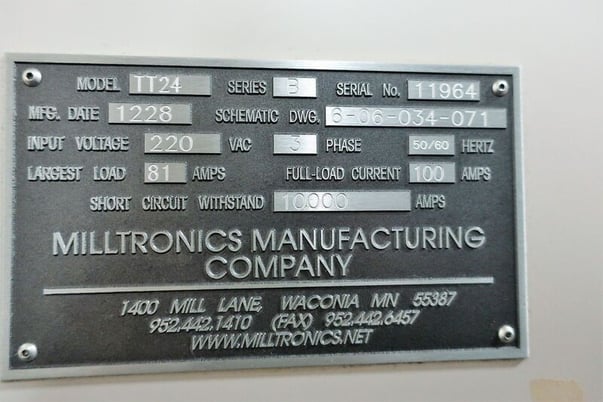 Milltronics #TT24, CNC twin-table bridge type VMC, Milltronics 8200 Control, 23" X, 25" Y, 20" Z, 10000 RPM - Image 9