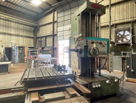 4" Shibaura #BT-10BR1, table type horizontal boring mill, 44" x 49" built-in rotary table, 1981 - Image 1