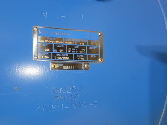 10" Neles Jamesbury #8556611, Ball Valve, Class 150, ASME API 6D, Stem 316SS - Image 2